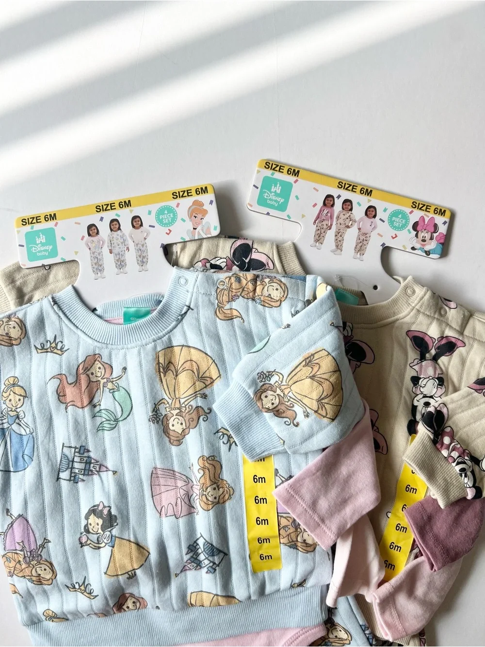 Disney Baby Girl Princess and Minnie Mouse Print Matching Sets Size 3-6 months